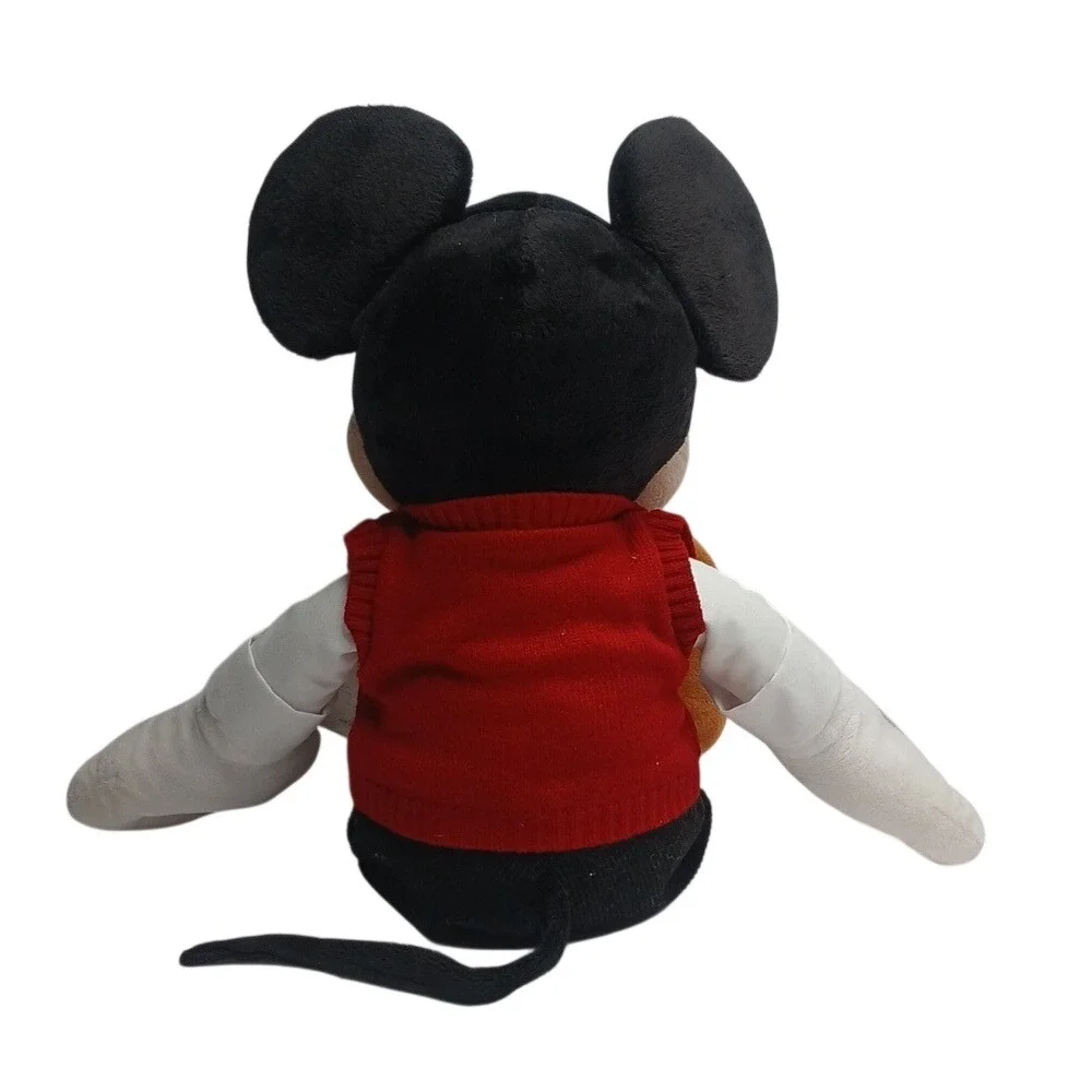 Disney Store Plush‎ Mickey Mouse Red 2014 Holiday Argyle Sweater Vest NWT